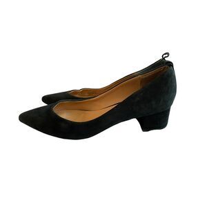 Anthropologie Classic‎ Black Suede Pointed Toe Ballet Flats Elegant Women's Shoe